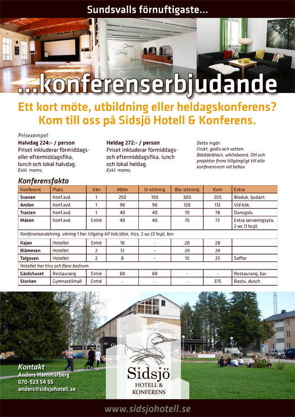 Konferensinfo fr Sidsj Hotell & Konferens